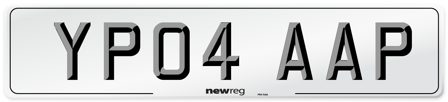 YP04 AAP Number Plate from New Reg